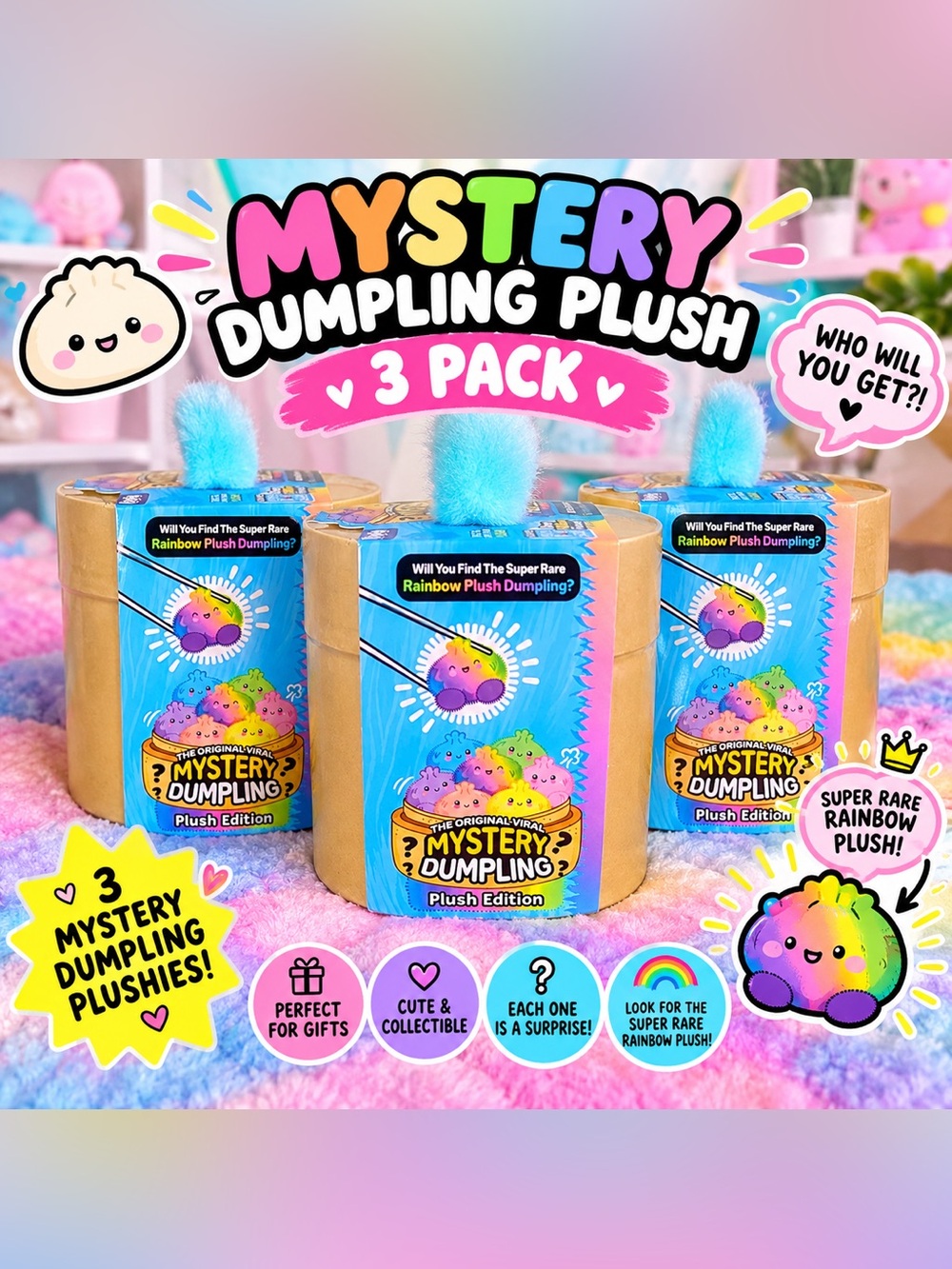Plush 3-Pack - Blue Plush Edition